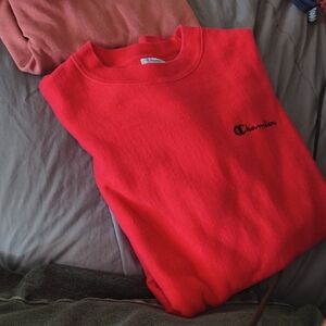 Champion Men's Vibrant Red Crewneck Sweater